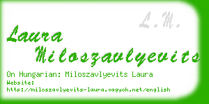 laura miloszavlyevits business card